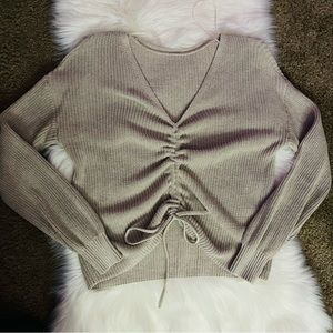 Hollister Reversible Cinch-Front Sweater